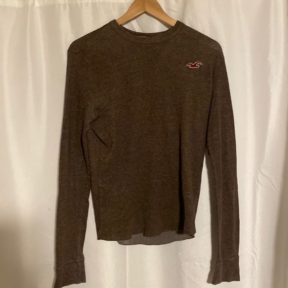 Hollister brown thermal long sleeve shirt size large - Picture 1 of 5